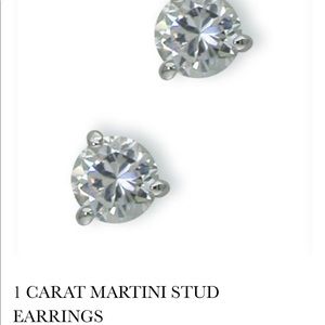 1 carat CZ stud earrings